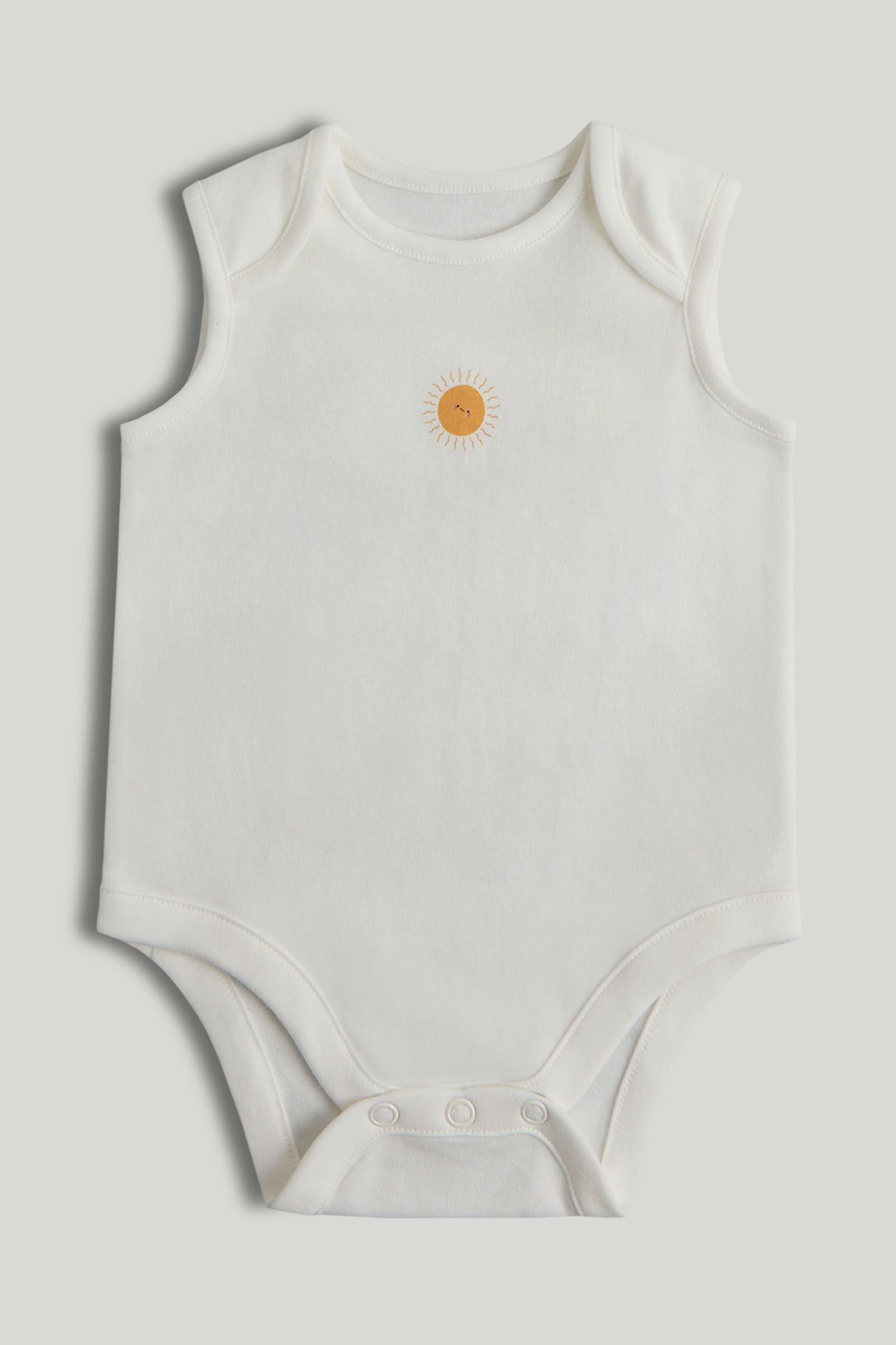 5 Pack My First Sunshine Sleeveless Bodysuits