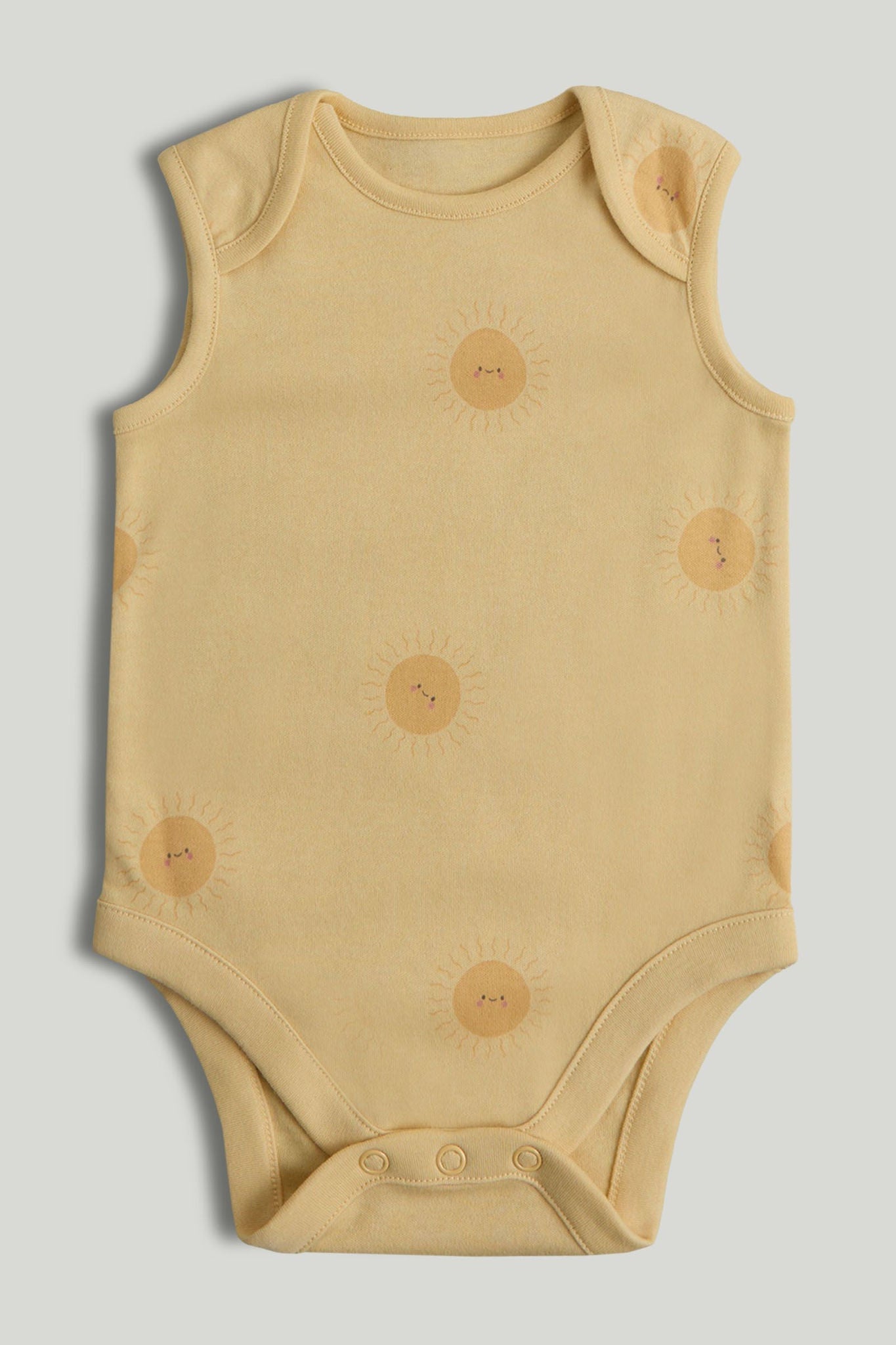 5 Pack My First Sunshine Sleeveless Bodysuits