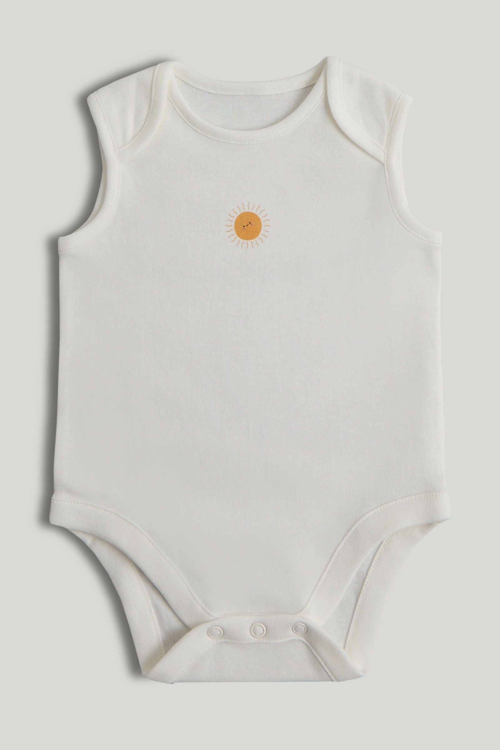 5 Pack My First Sunshine Sleeveless Bodysuits