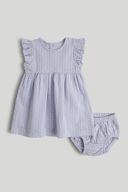 Lilac Jersey Dress and Knickers Outfit - Cream / Up to 1 Month