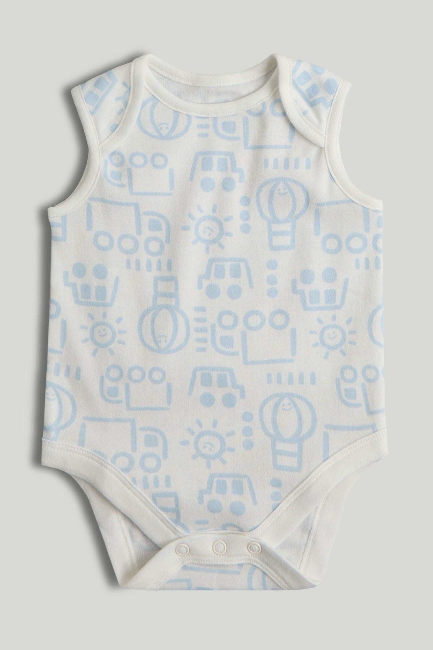 5 Pack Transport Sleeveless Bodysuits