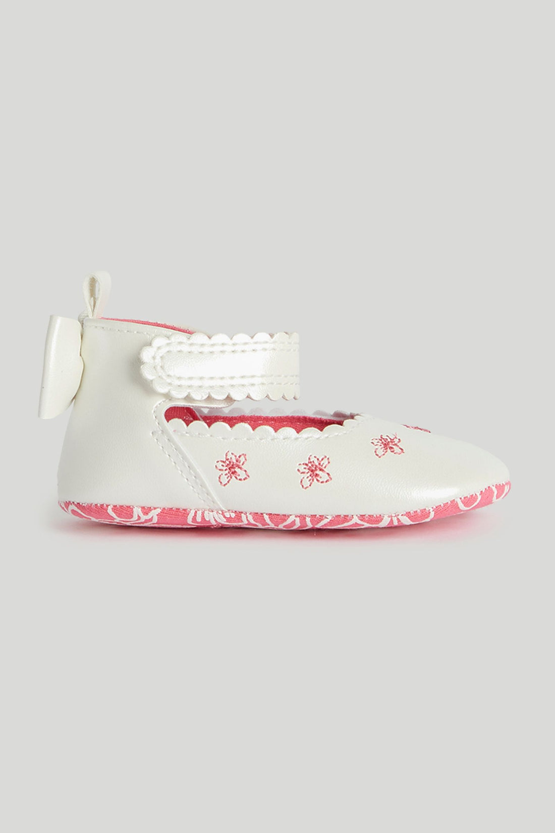 White Pram Shoes - Multi / 12-18 Months