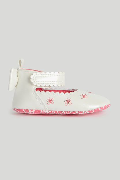 White Pram Shoes - Multi / 12-18 Months