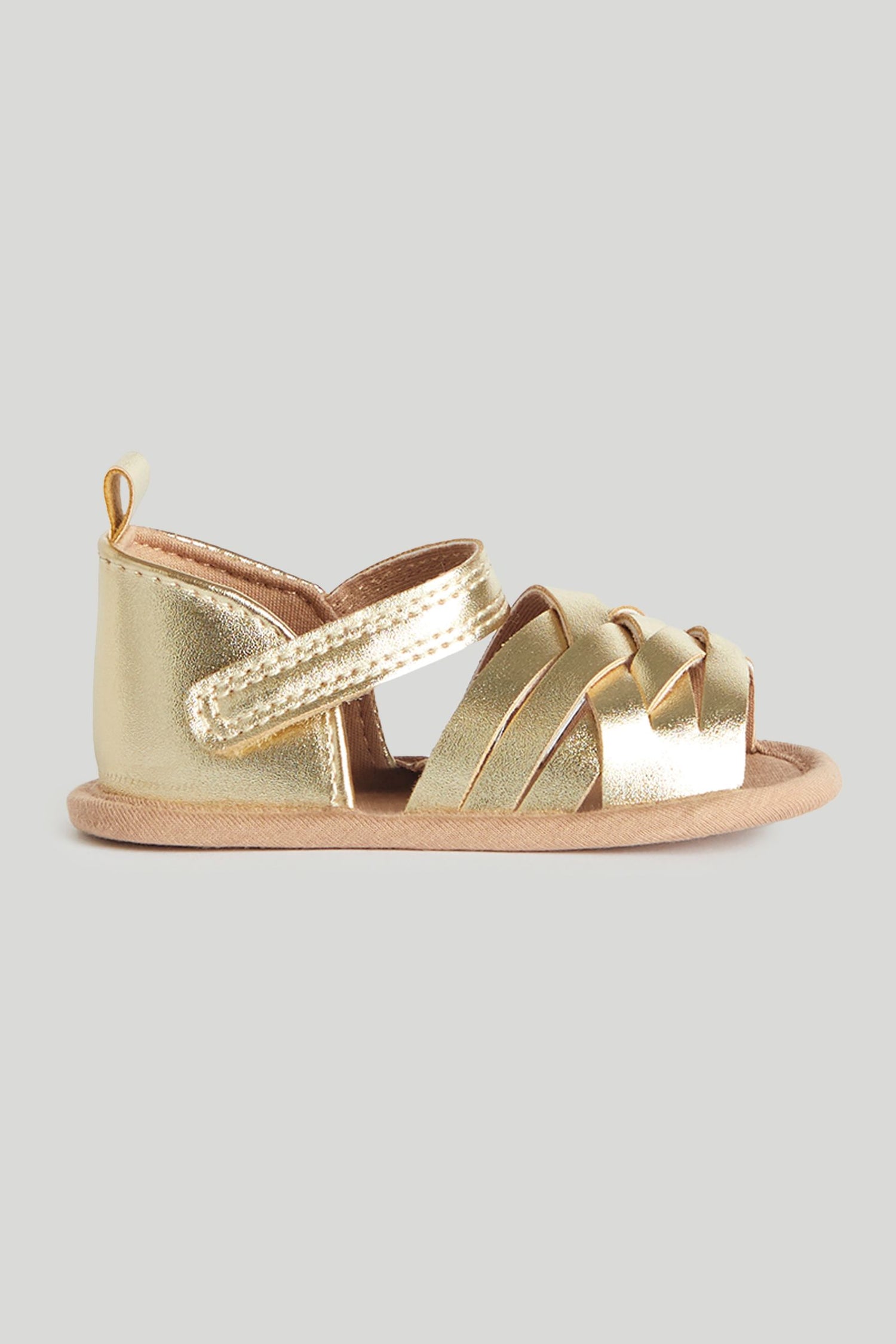 Glitter Pram Sandals - Yellow / 12-18 Months