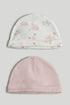 2 Pack My First Pink Baby Hats - Multicolor / 6-12 Months