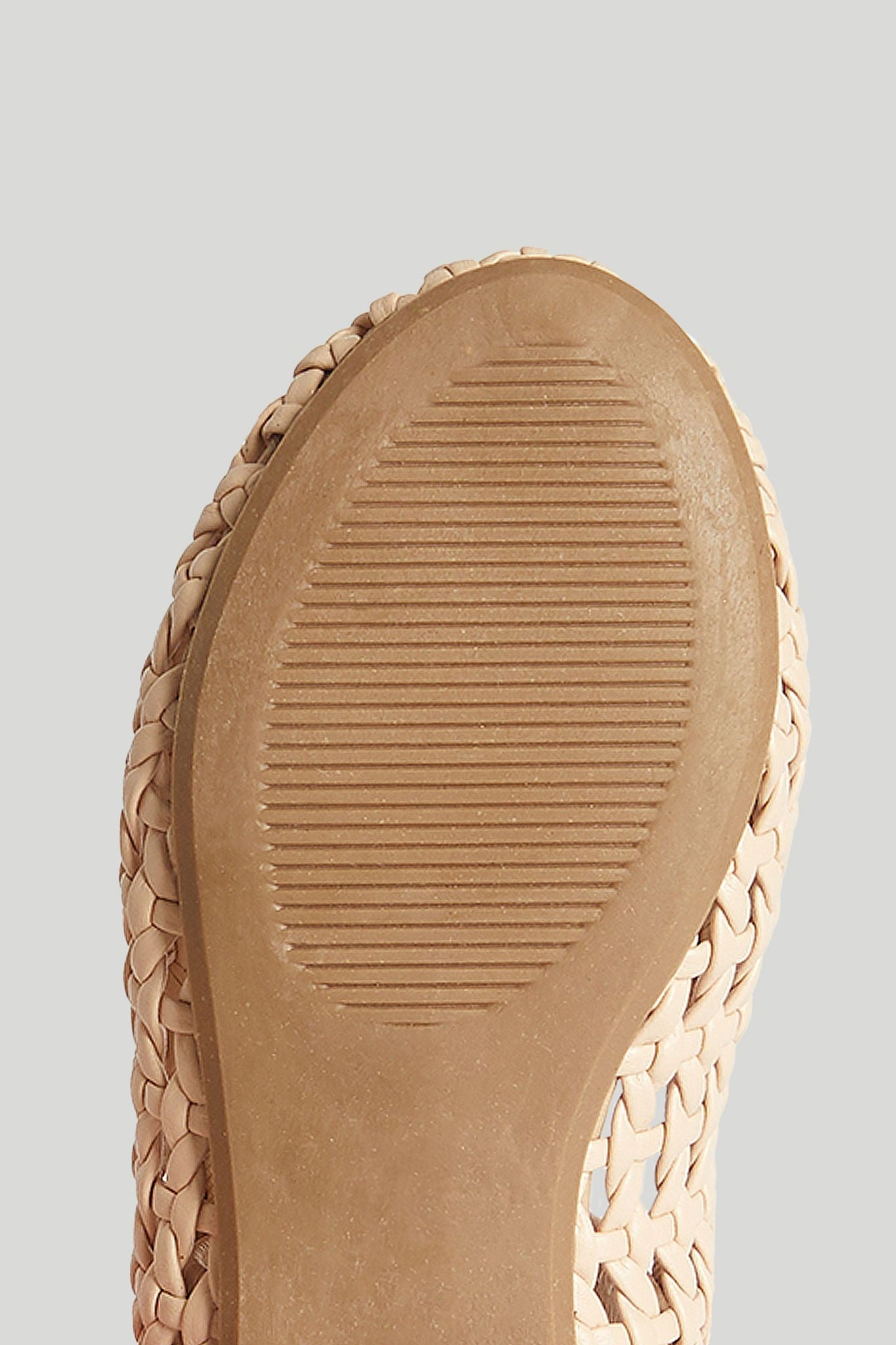 Dusky Pink Lattice Ballerina Shoes