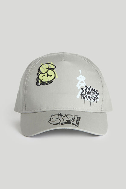 Graffiti UPF50+ Cap - Grey / 1-3 Years
