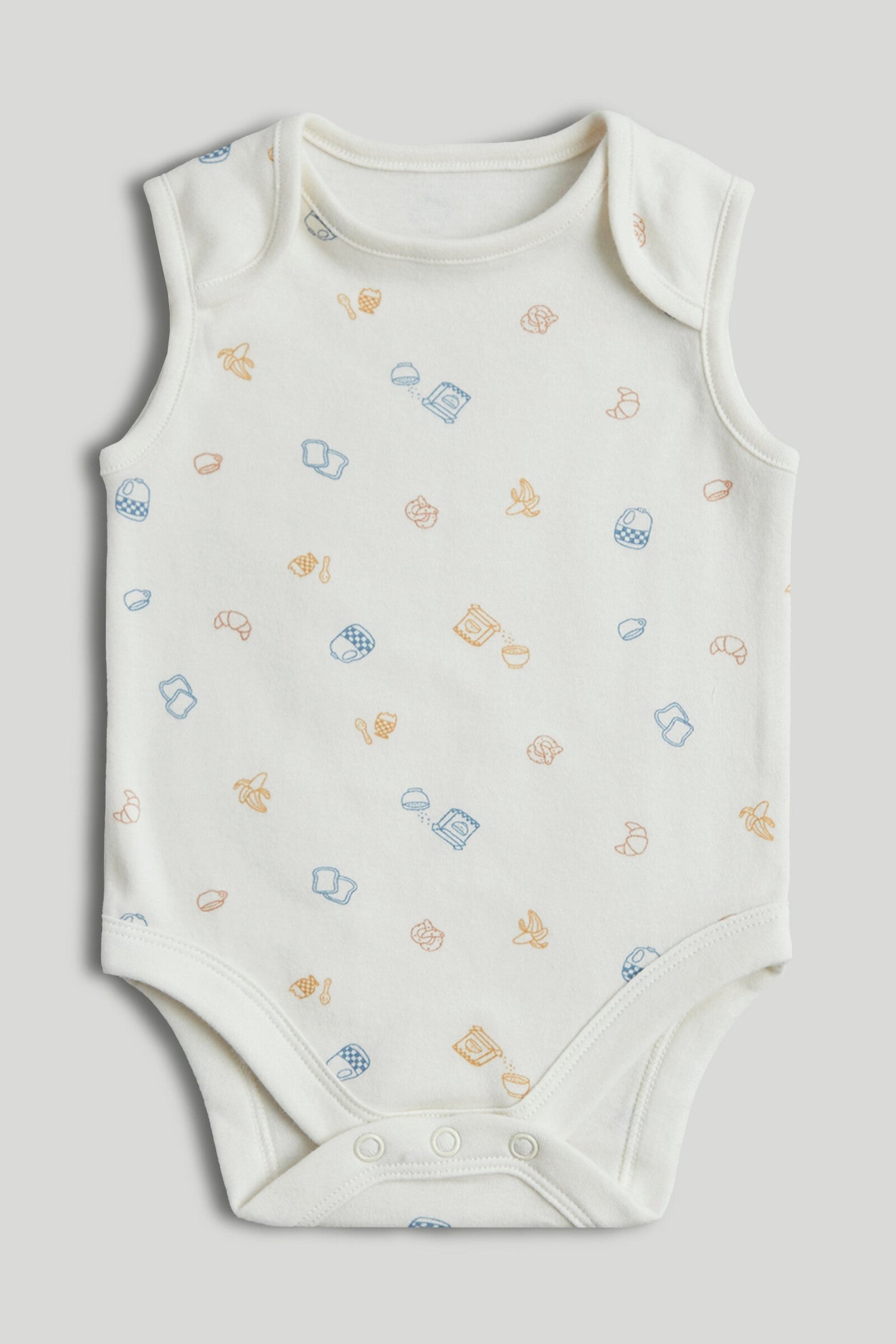 5 Pack Breakfast Sleeveless Bodysuits