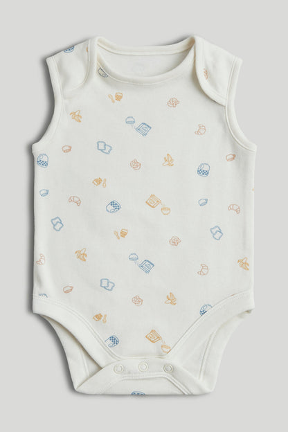 5 Pack Breakfast Sleeveless Bodysuits