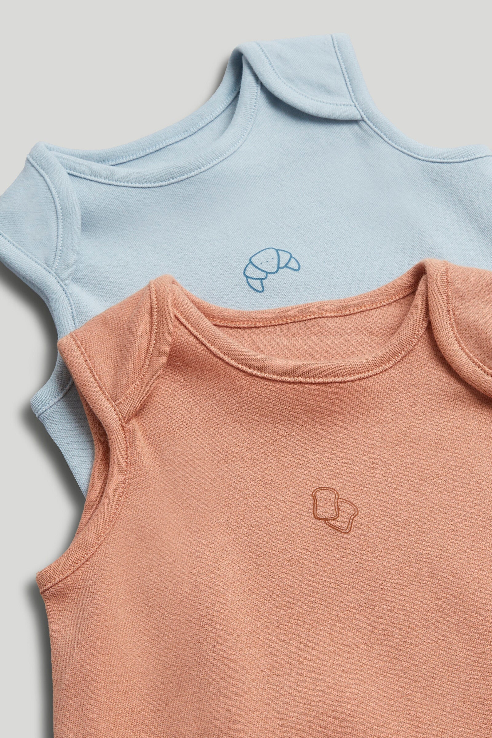 5 Pack Breakfast Sleeveless Bodysuits