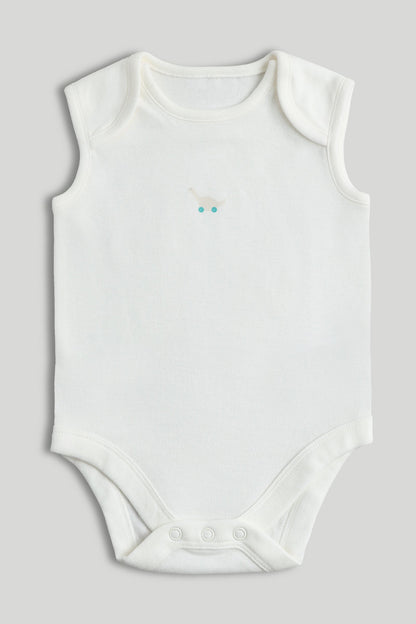 5 Pack Dinosaur Sleeveless Bodysuits