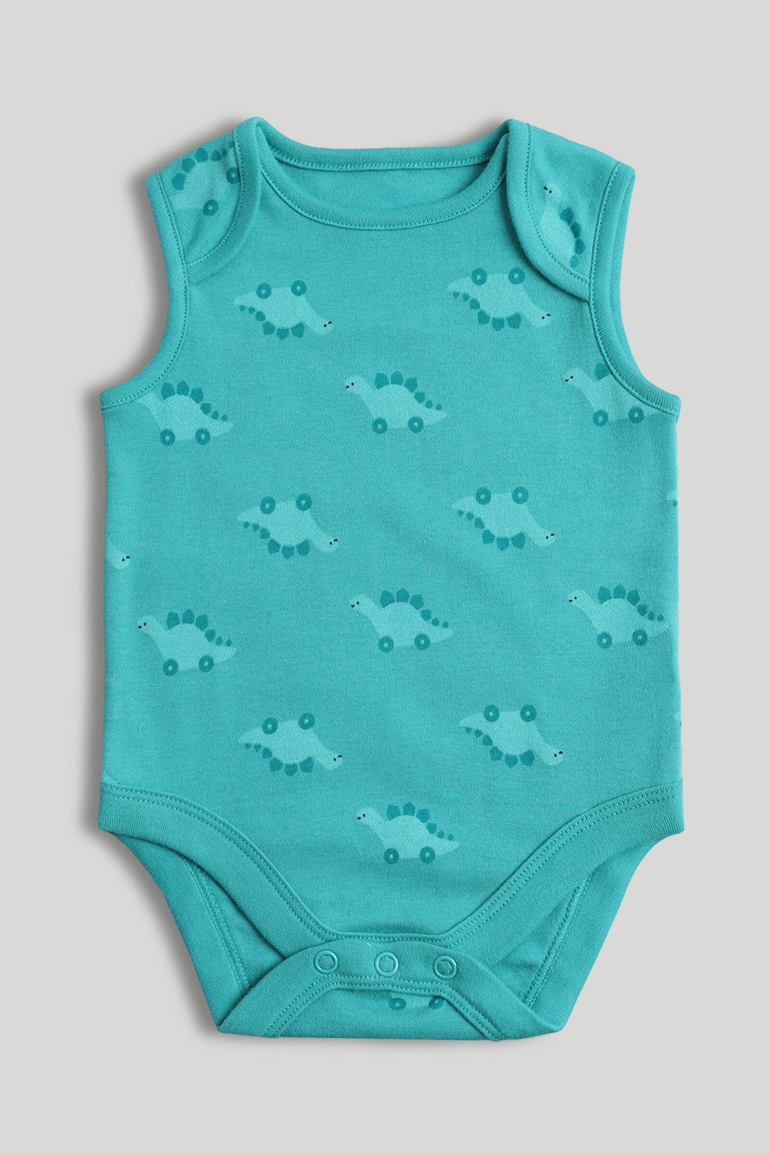 5 Pack Dinosaur Sleeveless Bodysuits