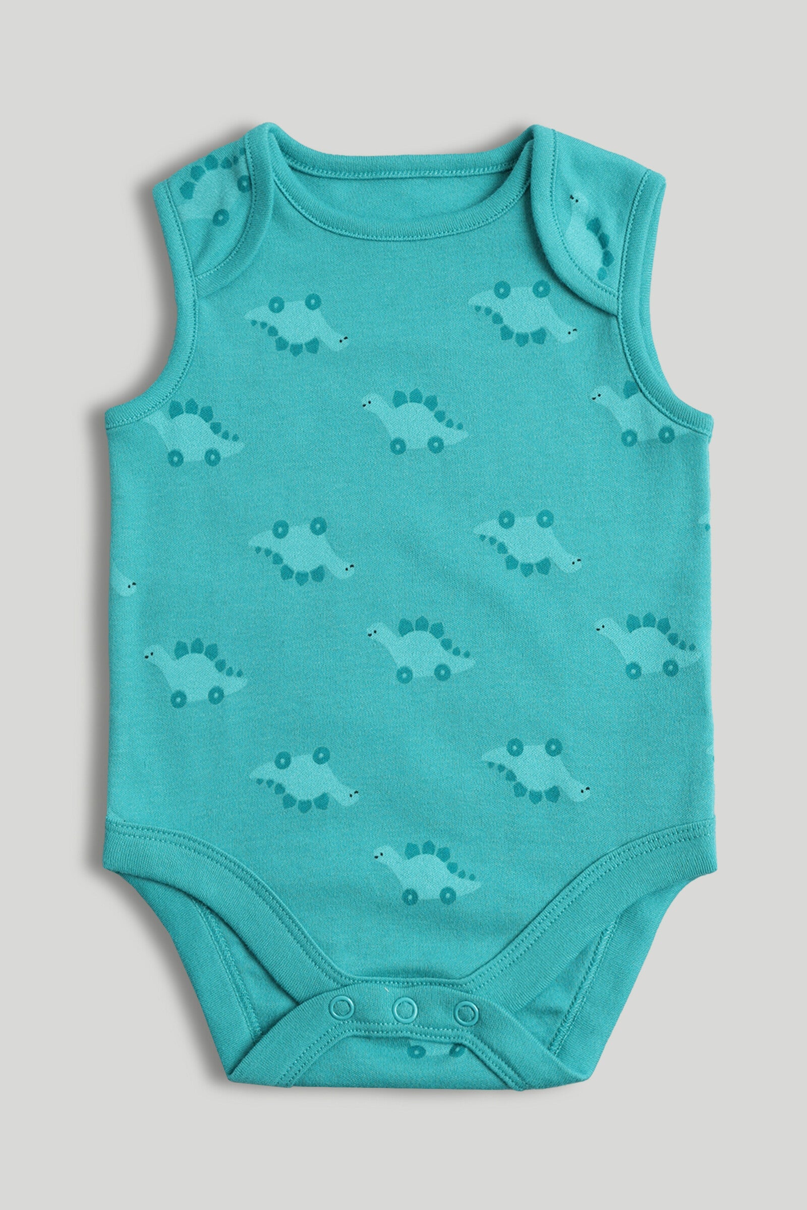 5 Pack Dinosaur Sleeveless Bodysuits