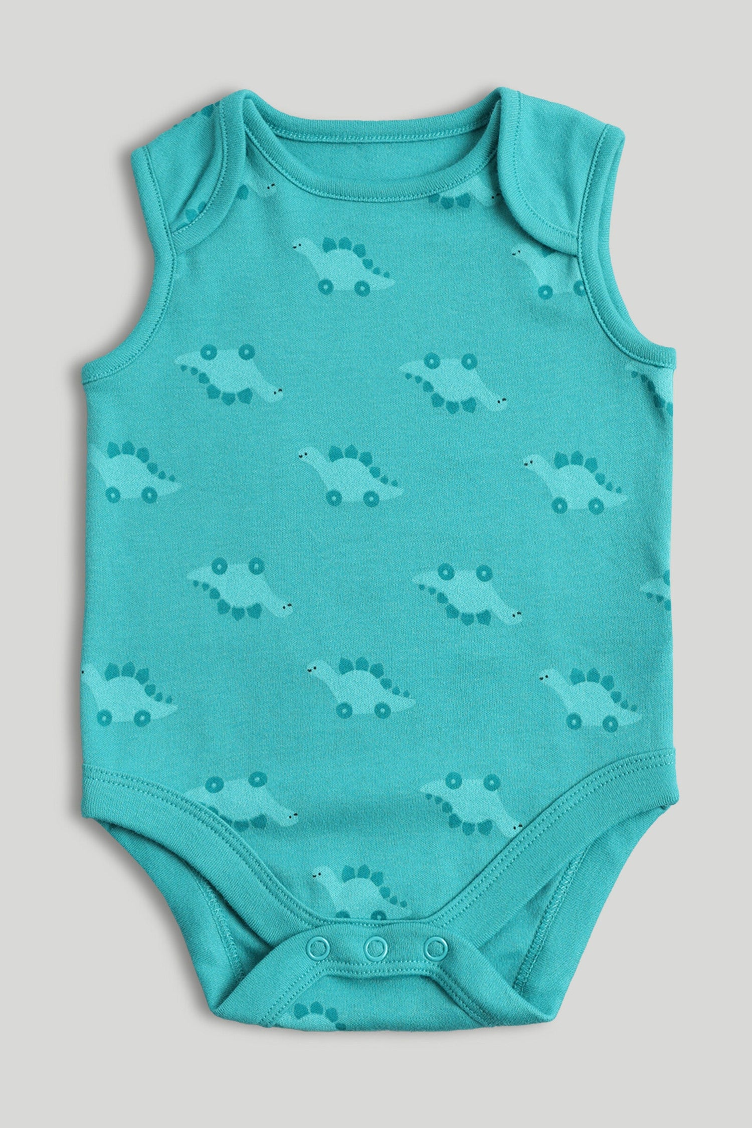 5 Pack Dinosaur Sleeveless Bodysuits