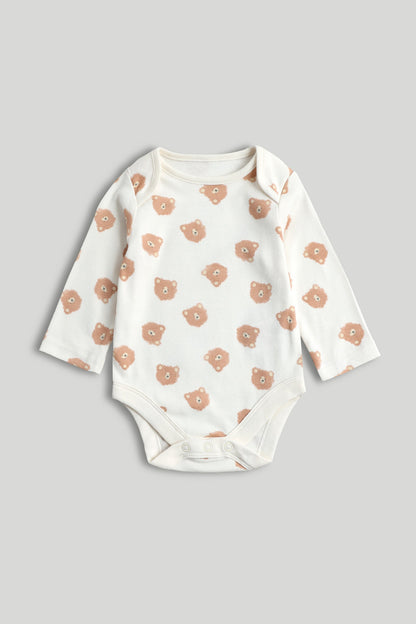 5 Pack Teddy Long-Sleeved Bodysuits