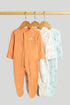 3 Pack Tractor Sleepsuits - Multicolor / Up to 1 Month