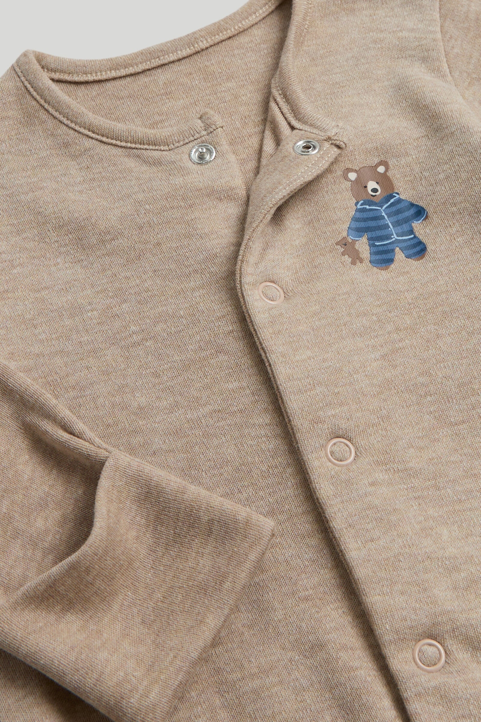 3 Pack Teddy Sleepsuits
