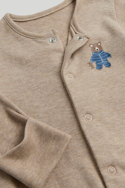 3 Pack Teddy Sleepsuits