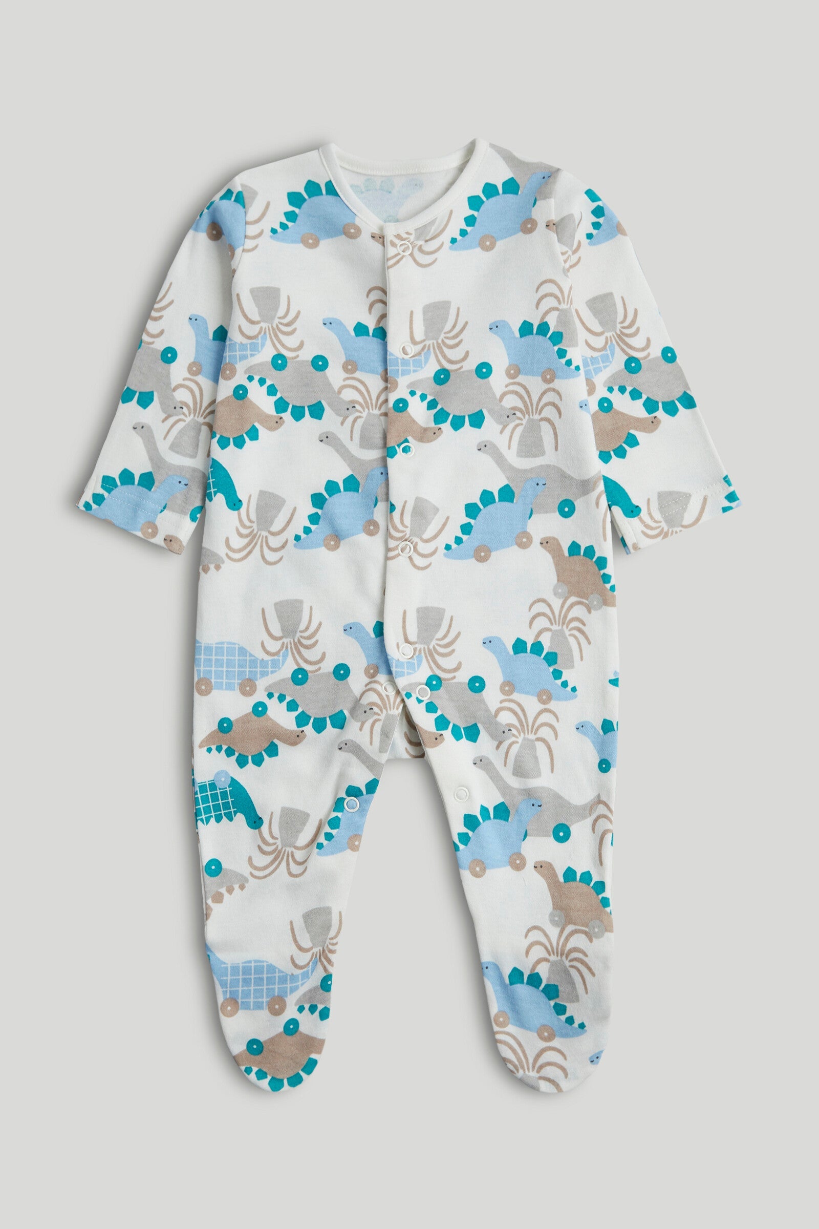3 Pack Dinosaur Sleepsuits