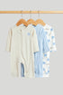 3 Pack My First Zip-Up Sleepsuits - Multicolor / Up to 1 Month