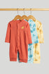 3 Pack Safari Footless Sleepsuits - Multicolor / 12-18 Months
