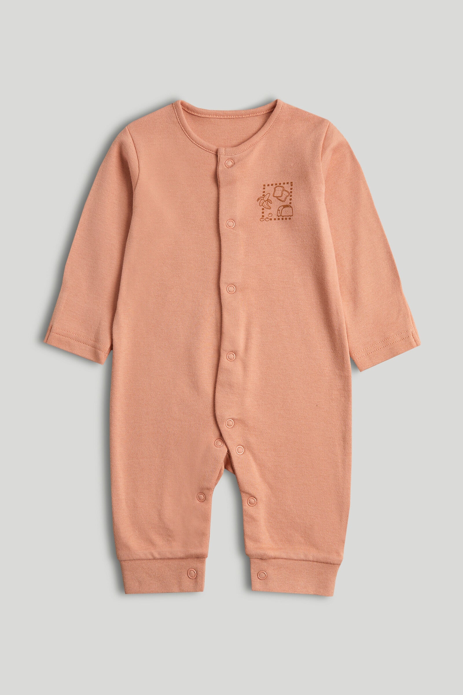 3 Pack Breakfast Footless Sleepsuits
