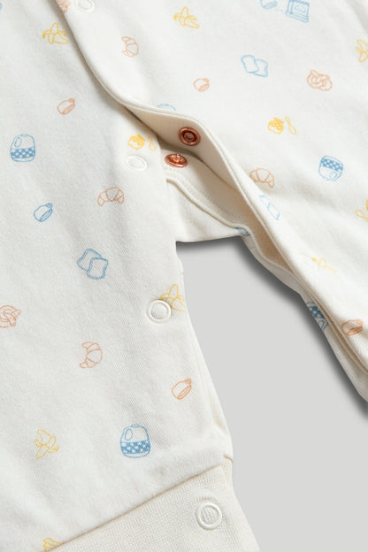3 Pack Breakfast Footless Sleepsuits