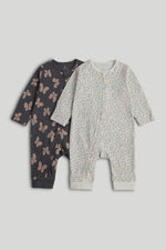2 Pack Footless Zip-Up Sleepsuits