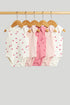 5 Pack Raspberry Sleeveless Bodysuits - Pink / Up to 1 Month