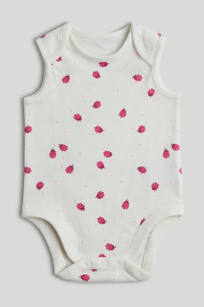 5 Pack Raspberry Sleeveless Bodysuits