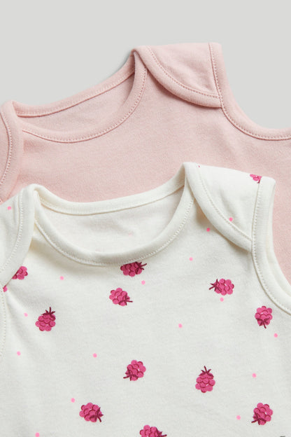 5 Pack Raspberry Sleeveless Bodysuits