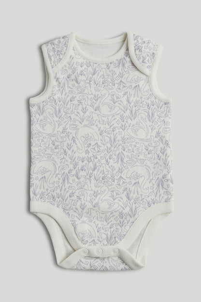 5 Pack Swan Sleeveless Bodysuits