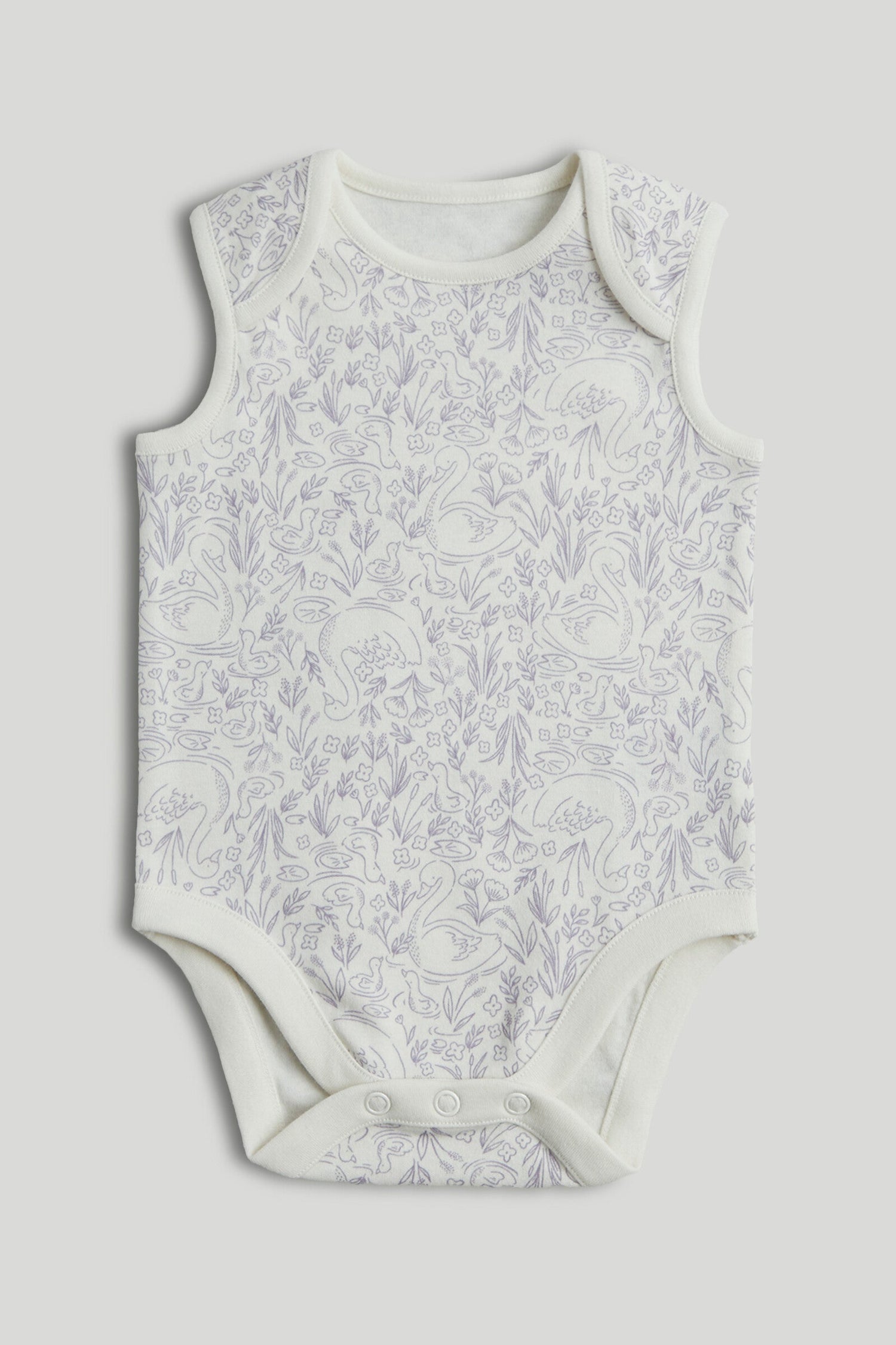 5 Pack Swan Sleeveless Bodysuits