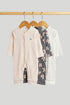 3 Pack Butterfly Footless Sleepsuits - Multicolor / Up to 1 Month