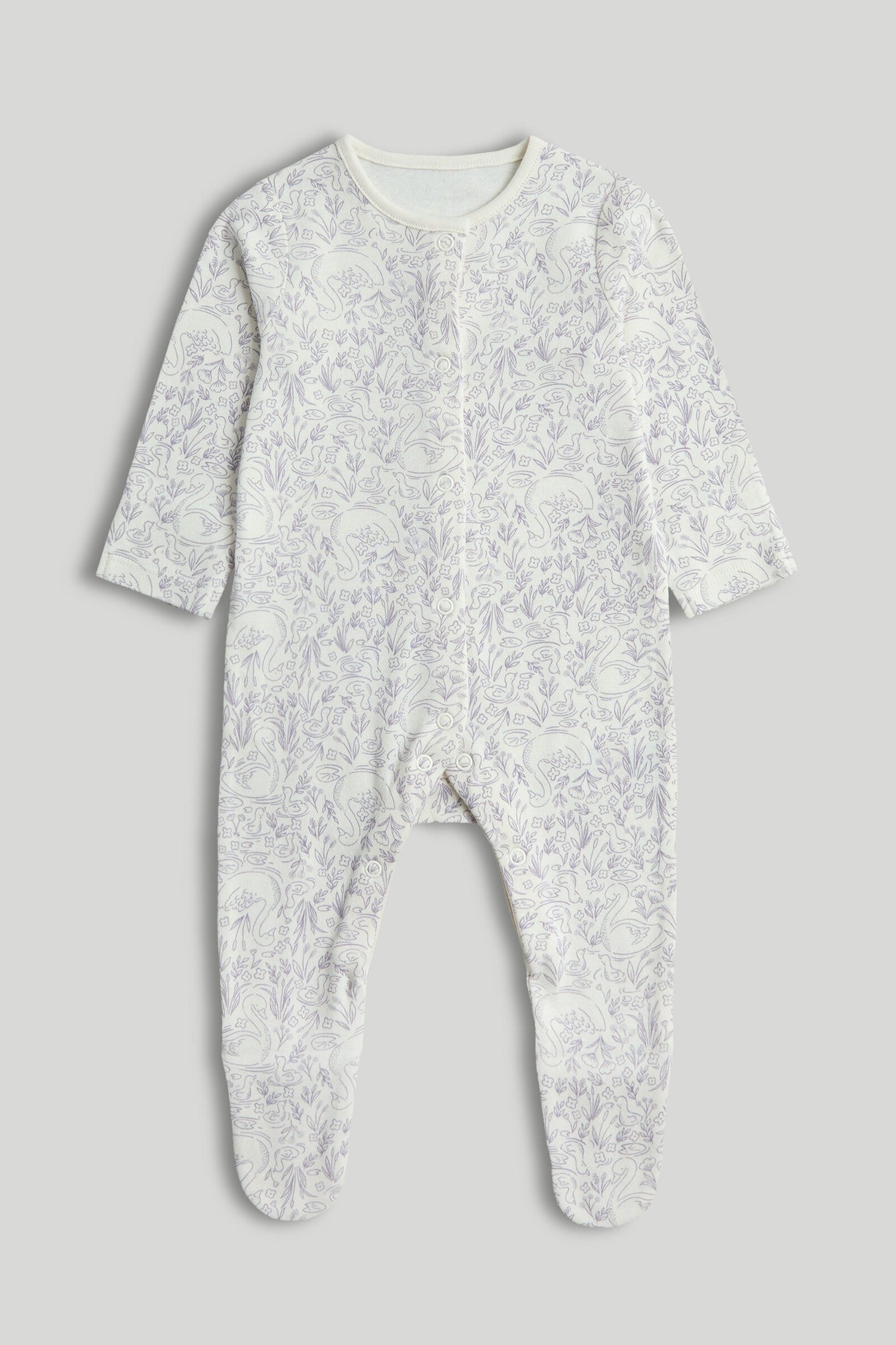 3 Pack Swan Sleepsuits
