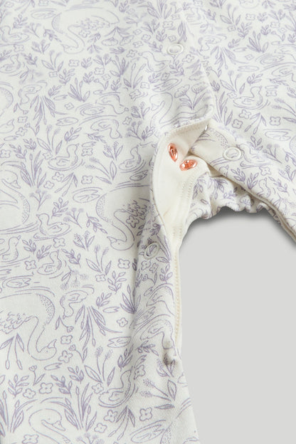 3 Pack Swan Sleepsuits