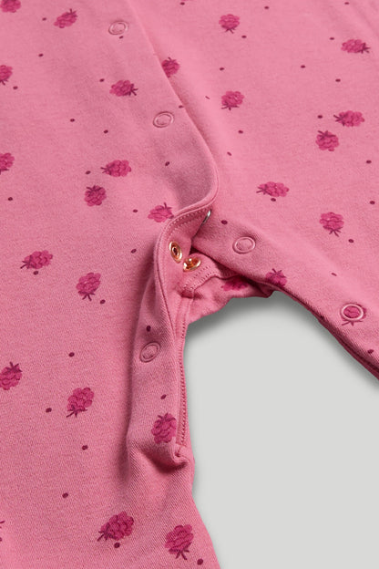 3 Pack Raspberry Sleepsuits
