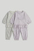 2 Pack Swan Pyjamas - Purple / 12-18 Months