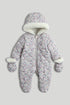 Floral Quilted Snowsuit - Multicolor / Up to 1 Month