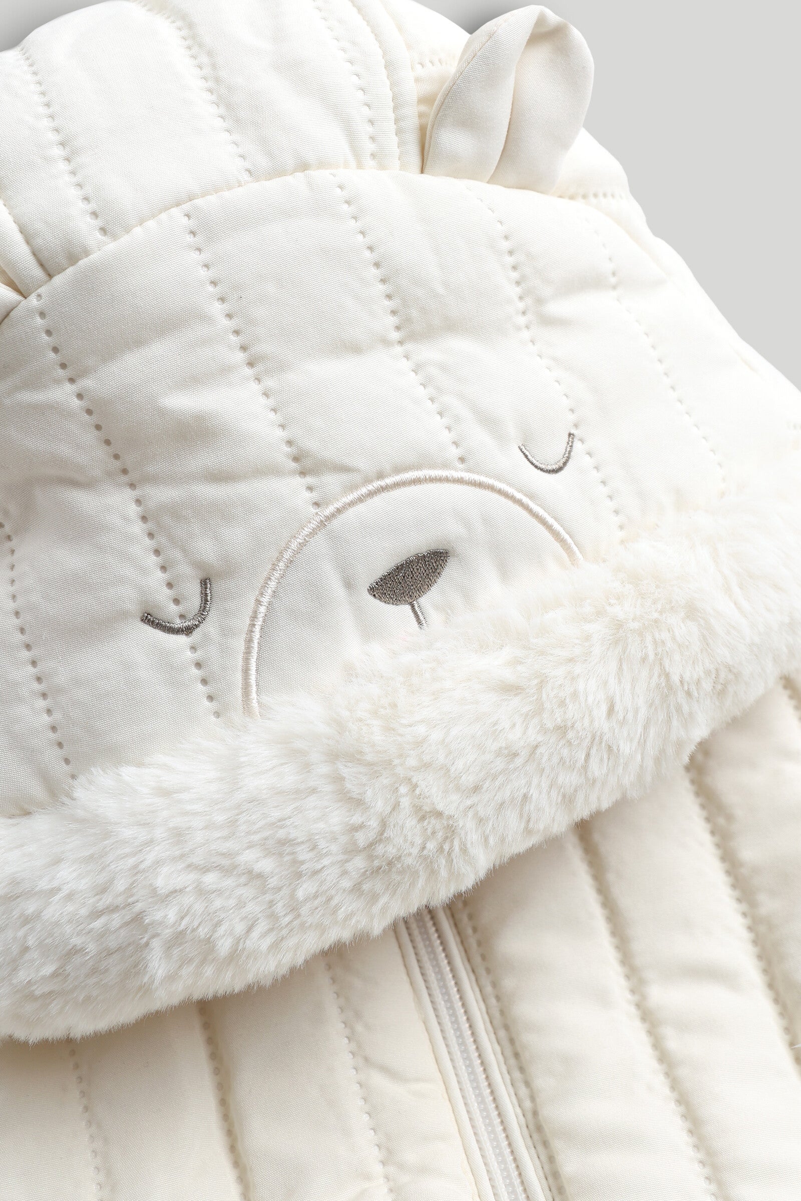 Cream Quilted Snowsuit