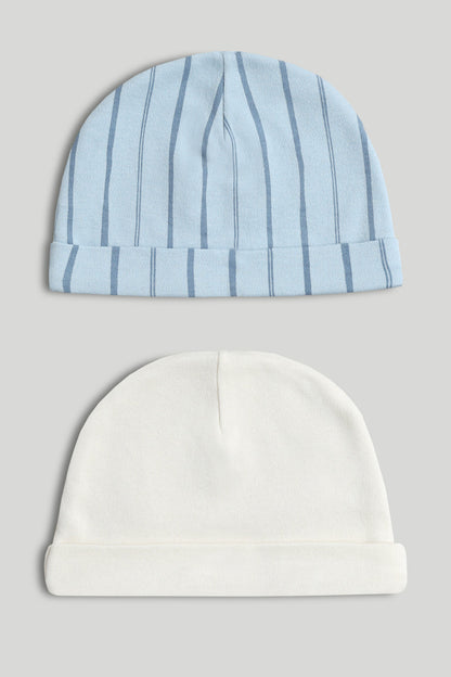 2 Pack My First Blue Baby Hats - Multicolor / 1-3 Months