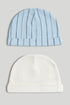 2 Pack My First Blue Baby Hats - Multicolor / 1-3 Months