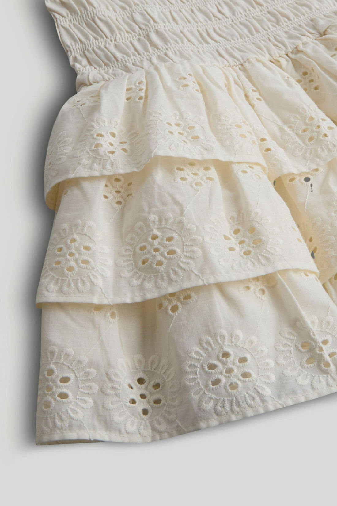 Broderie Smocked Dress