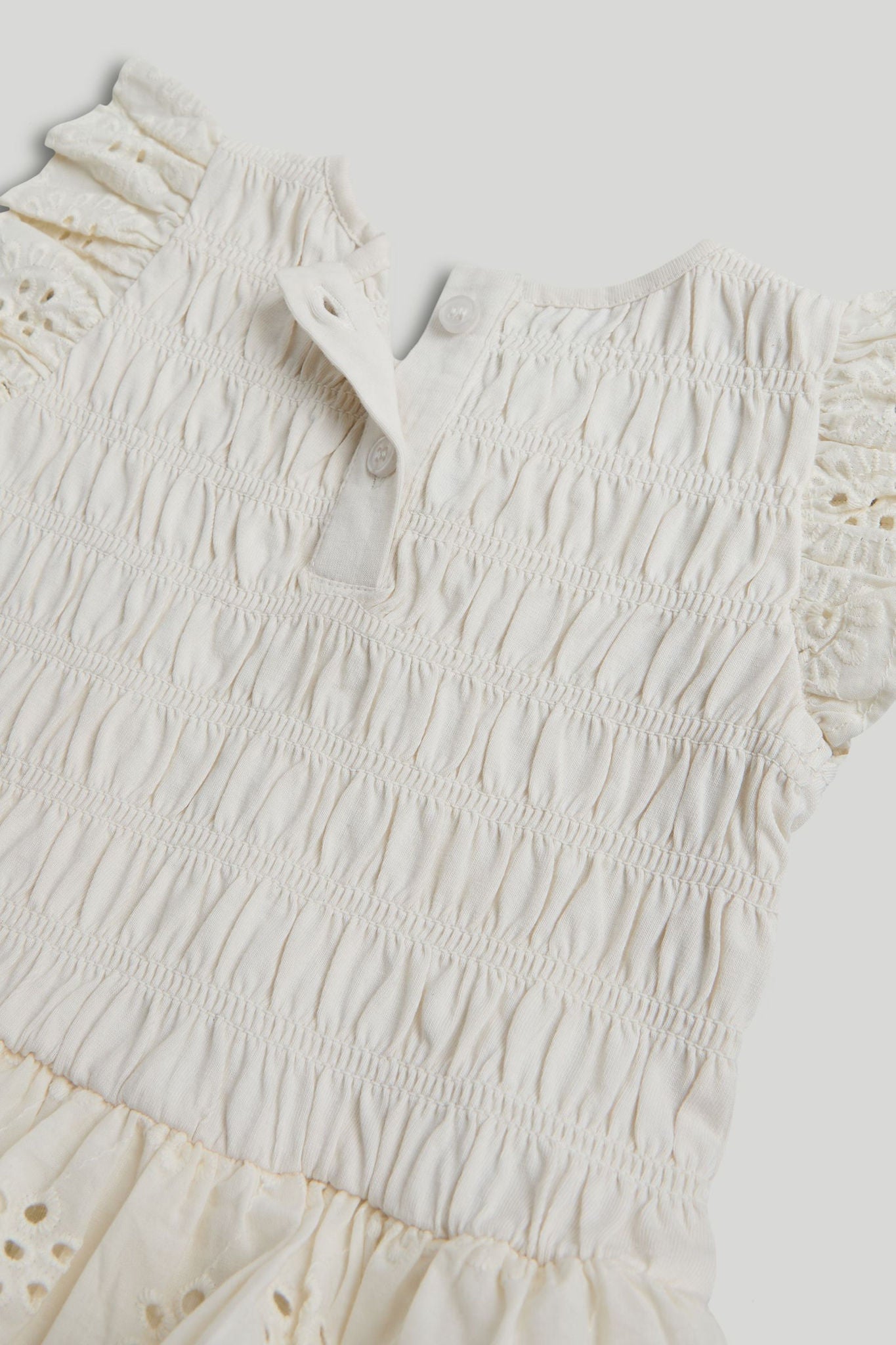 Broderie Smocked Dress