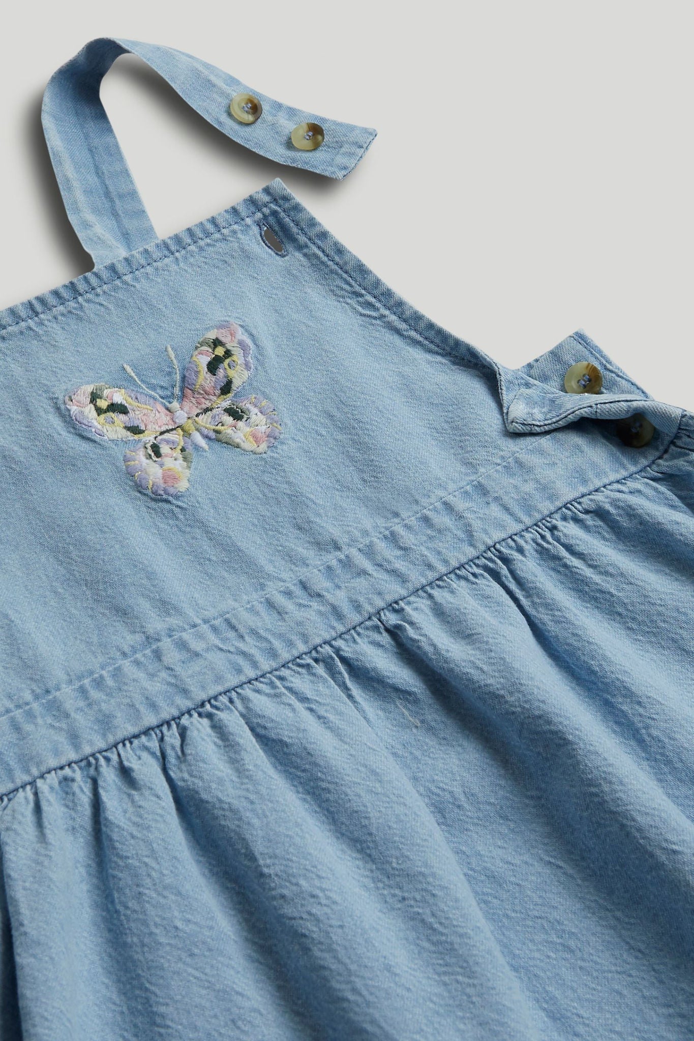 Denim Pinny Dress and T-Shirt Outfit