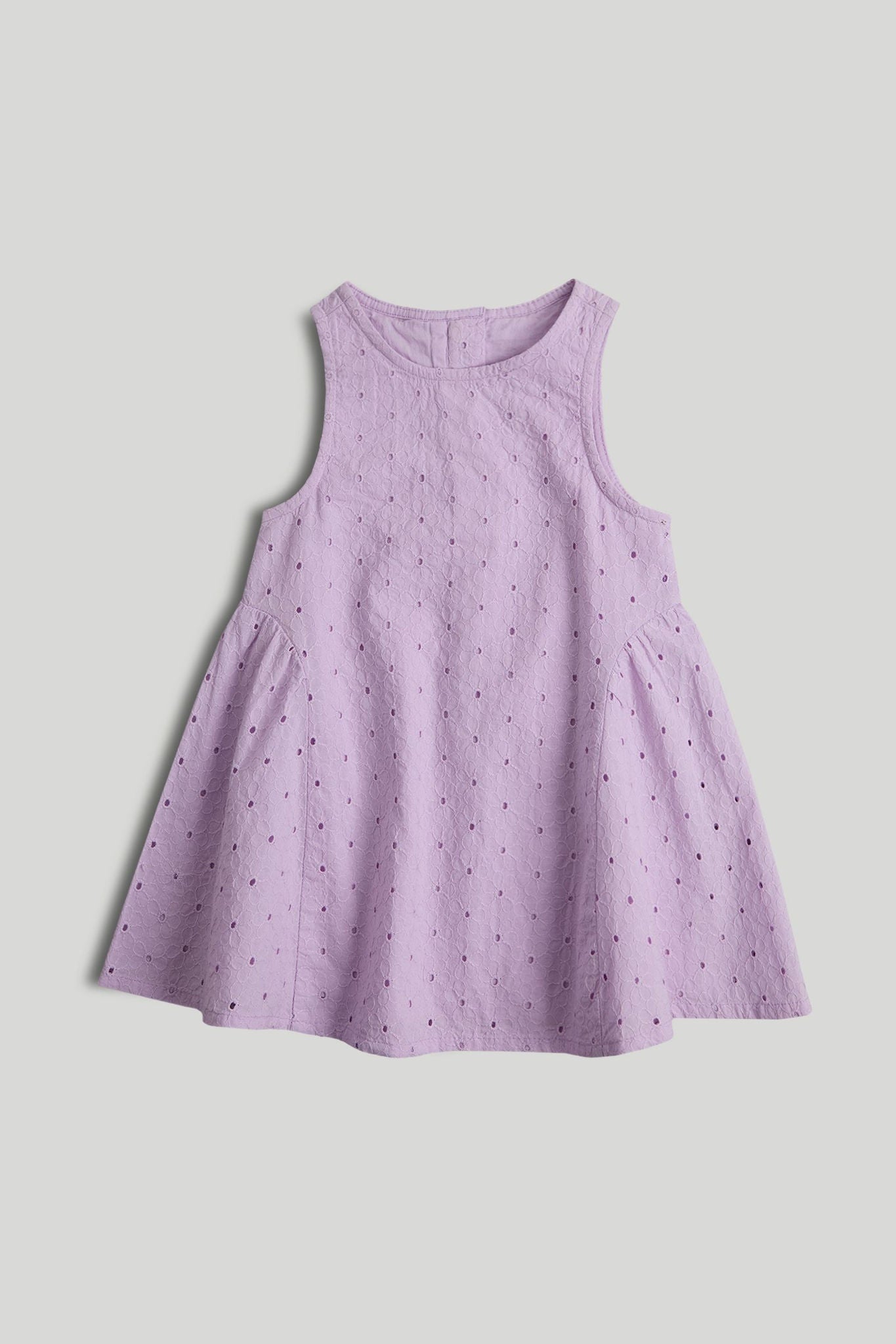 Purple Broderie Dress - Purple / 12-18 Months