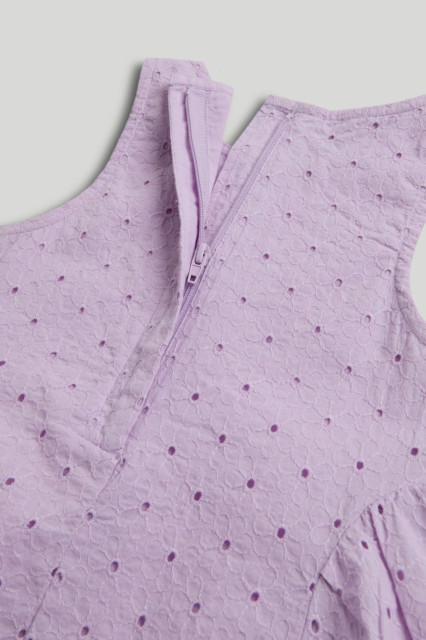 Purple Broderie Dress