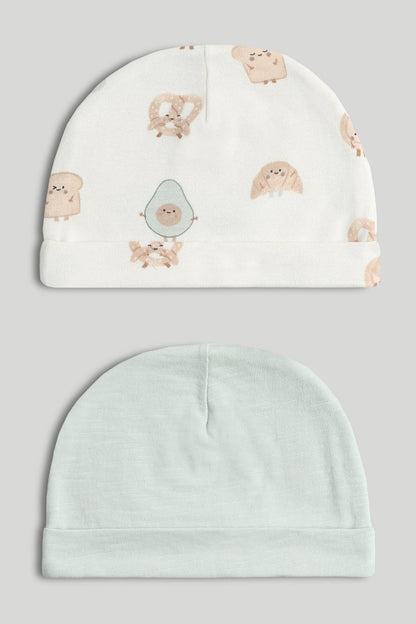 2 Pack My First Baby Hats - Multicolor / 1-3 Months