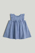 Blue Broderie Dress - Blue / 12-18 Months