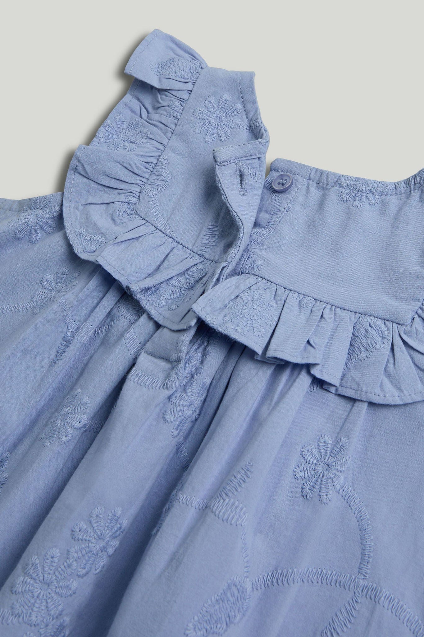 Blue Broderie Dress